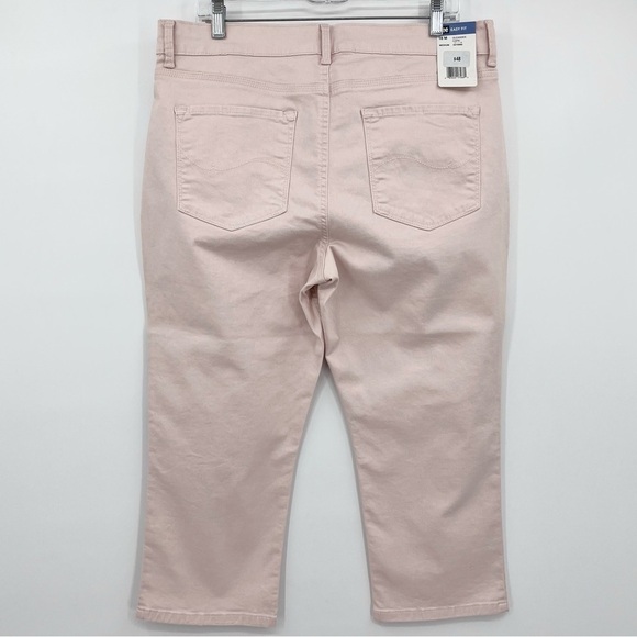 NWT Lee Easy Fit Pastel Pink Capri Pants Size 16 - Picture 2 of 8